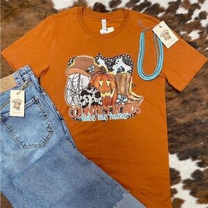 Country Roads Orange Graphic Tee